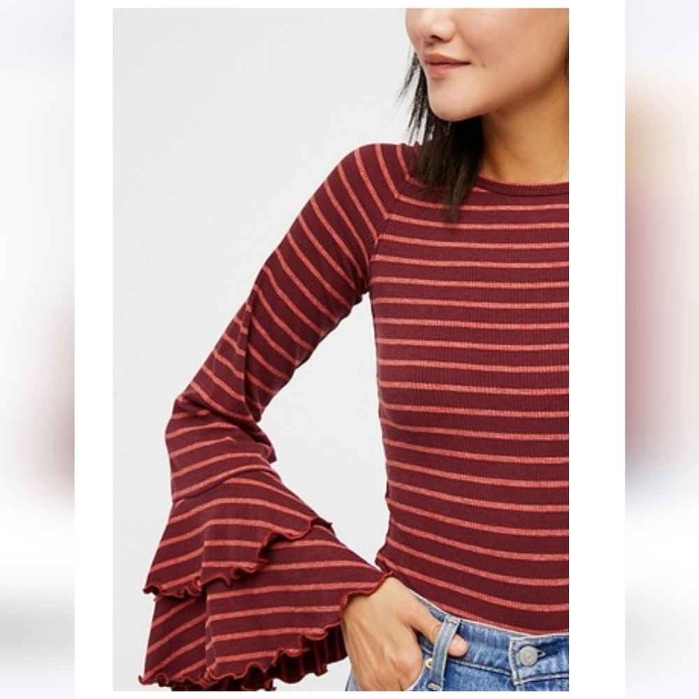 Free People Good Find Bell Sleeve Top S